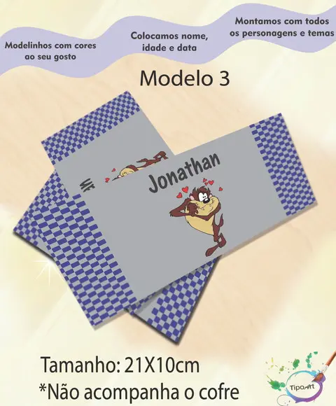 Rotulo Cofre -taz Mania