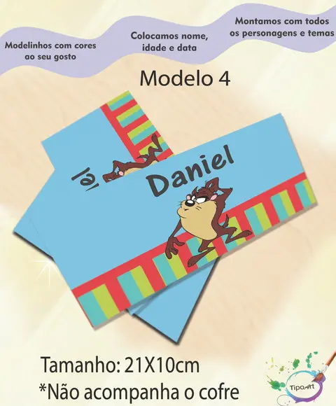 Rotulo Cofre -taz Mania