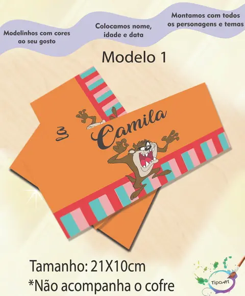 Rotulo Cofre -taz Mania