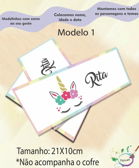 Rotulo Cofre -unicórnio