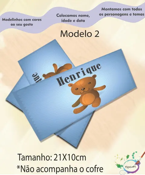 Rotulo Cofre -urso