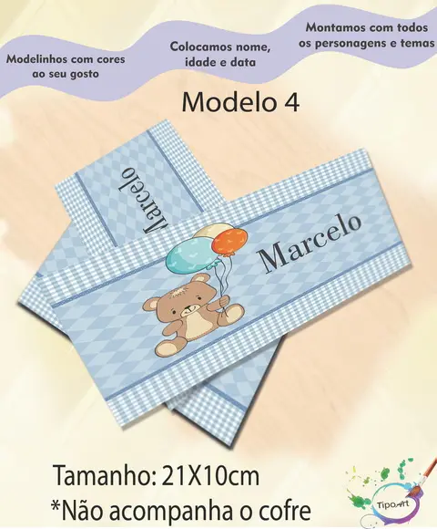 Rotulo Cofre -urso