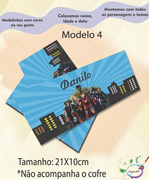 Rotulo Cofre -vingadores