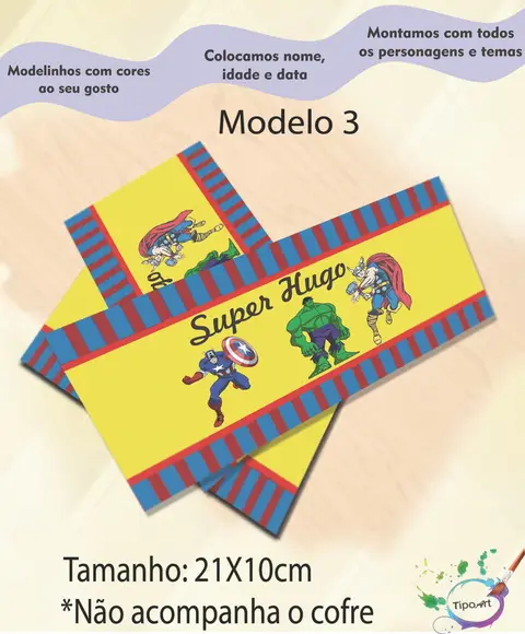 Rotulo Cofre -vingadores