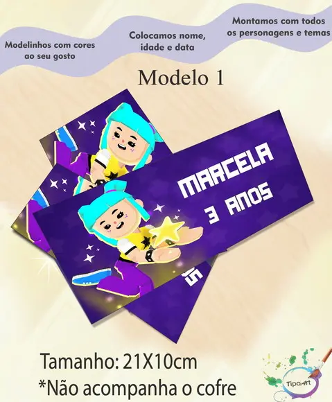 Rotulo Cofrinho-jogo Pkxd