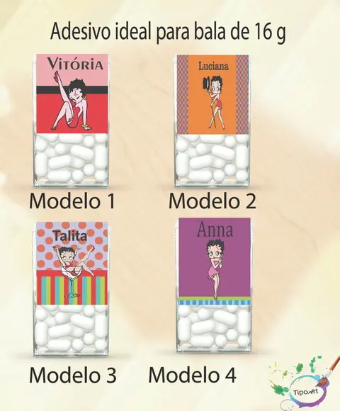 Rotulo de Bala -betty Boop