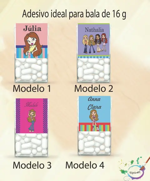 Rotulo de Bala -bratz