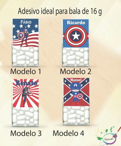 Rotulo de Bala -capitão America