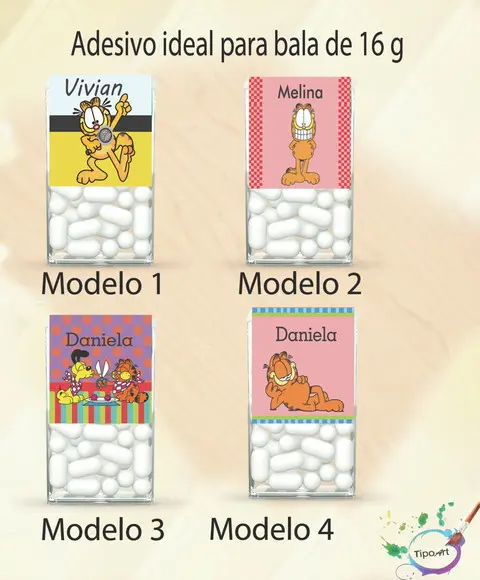 Rotulo de Bala -garfield