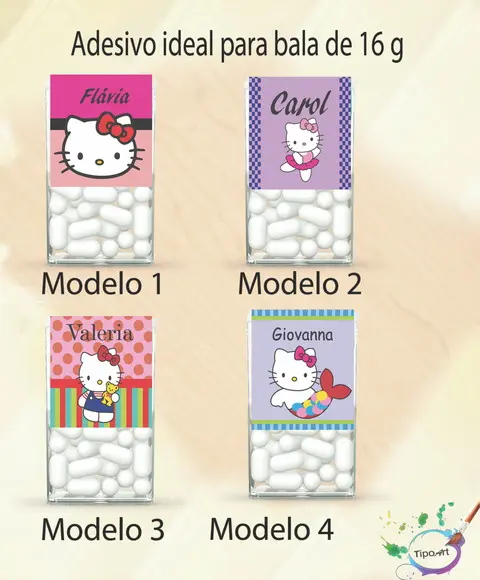 Rotulo de Bala -hello Kitty