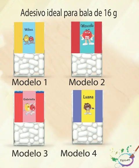 Rotulo de Bala -m&m