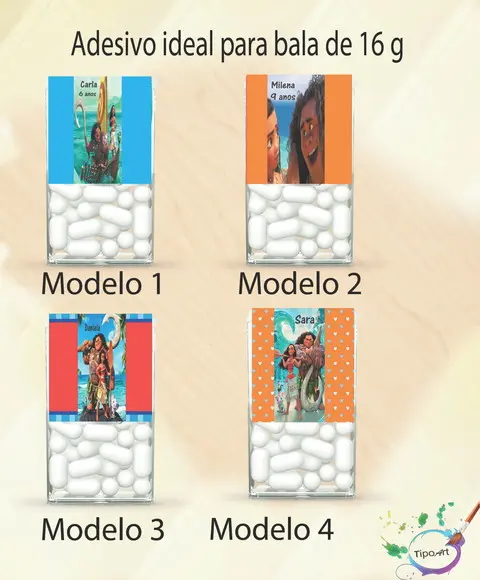 Rotulo de Bala -moana e Mauí