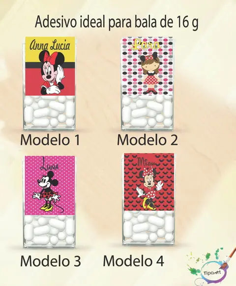 Rotulo de Bala -minnie