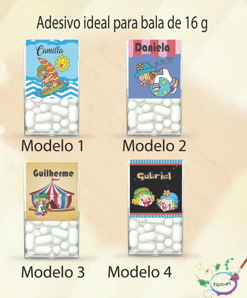 Rotulo de Bala -patatí Patatá