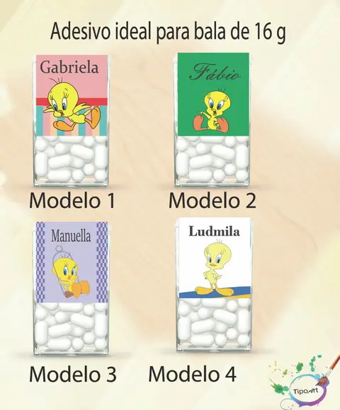 Rotulo de Bala -piu Piu