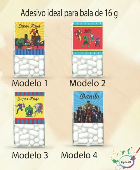 Rotulo de Bala -vingadores