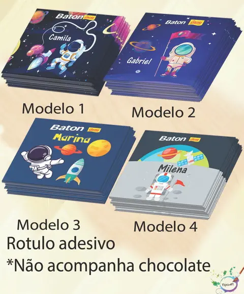 Rotulo de Baton-astronauta