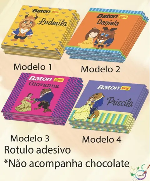 Rotulo de Baton-bela e a Fera