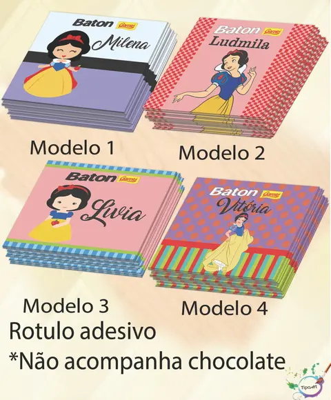 Rotulo de Baton-branca de Neve