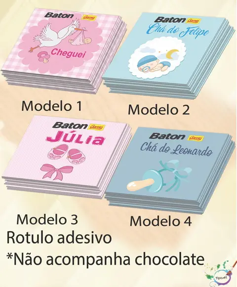 Rotulo de Baton-chá de Bebê