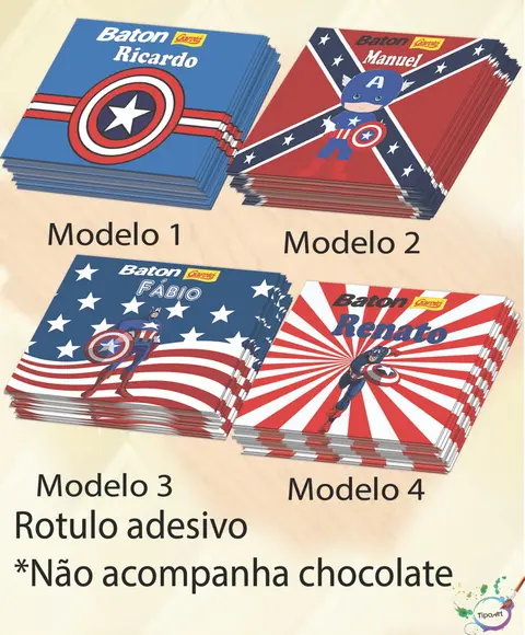 Rotulo de Baton-capitão America