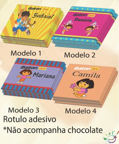 Rotulo de Baton-dora Aventureira