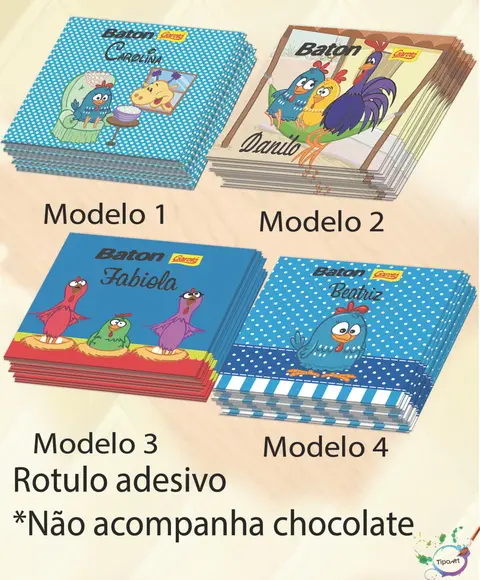 Rotulo de Baton-galinha Pintadinha