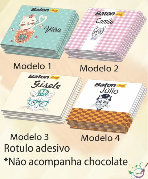 Rotulo de Baton-gatinho