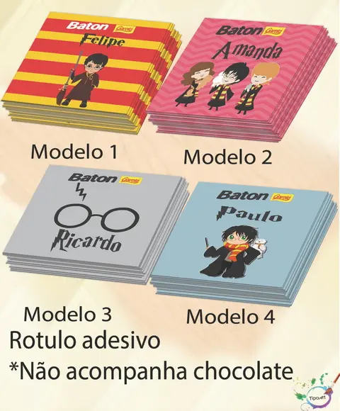 Rotulo de Baton-harry Potter-modelo 1