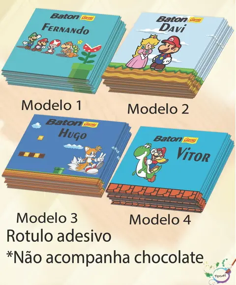 Rotulo de Baton-mario Bros