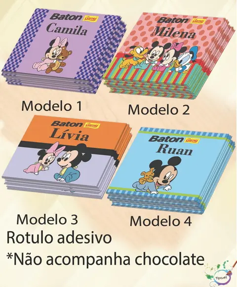 Rotulo de Baton-mickey Baby