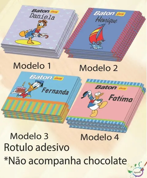 Rotulo de Baton-pato Donald