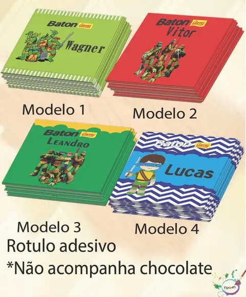Rotulo de Baton-tartaruga Ninja