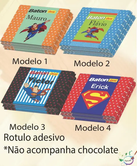 Rotulo de Baton-super Homem