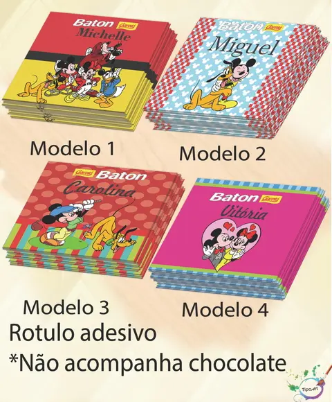 Rotulo de Baton-turma do Mickey