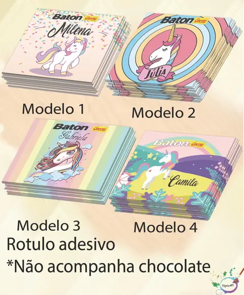 Rotulo de Baton-unicórnio