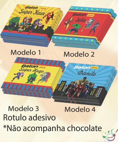 Rotulo de Baton-vingadores