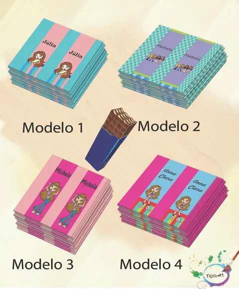 Rotulo de Chocolate-bratz