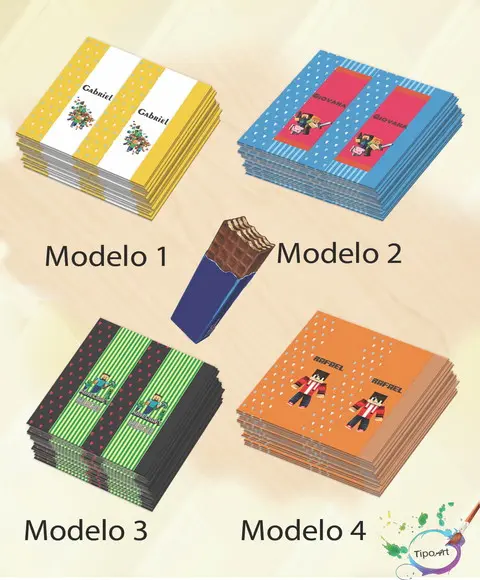 Rotulo de Chocolate-minecraft
