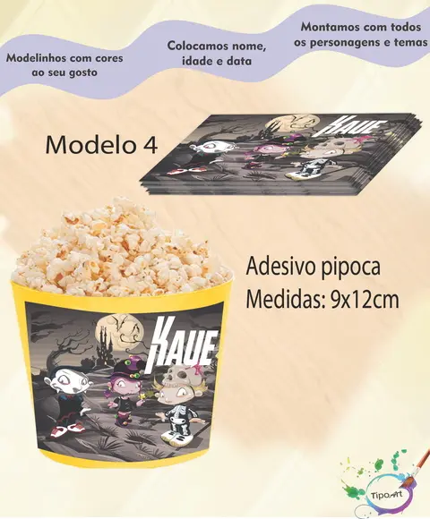 Rótulo p/ Balde de Pipoca-halloween#1