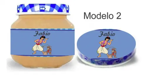Rótulo Papinha + Adesivo Tampa -aladim