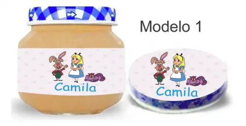 Rótulo Papinha + Adesivo Tampa -alice