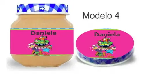 Rótulo Papinha + Adesivo Tampa -asterix