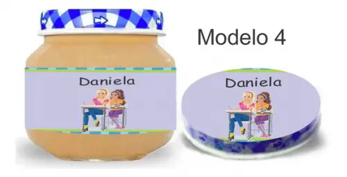 Rótulo Papinha + Adesivo Tampa -barbie