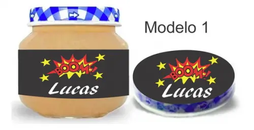 Rótulo Papinha + Adesivo Tampa -bomba