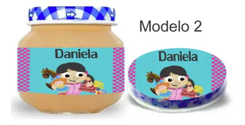 Rótulo Papinha + Adesivo Tampa -boneca