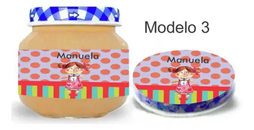 Rótulo Papinha + Adesivo Tampa -boneca