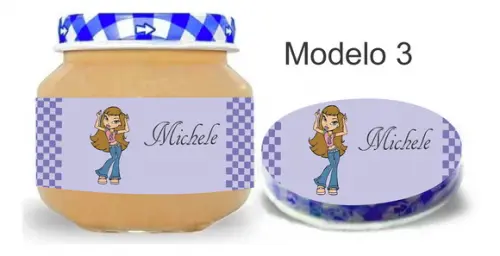 Rótulo Papinha + Adesivo Tampa -bratz