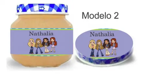 Rótulo Papinha + Adesivo Tampa -bratz