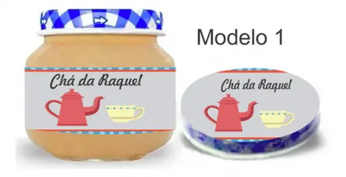 Rótulo Papinha + Adesivo Tampa -chá de Cozinha/panela